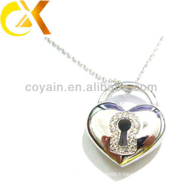 Bijoux à la mode en acier inoxydable pendentif coeur creux